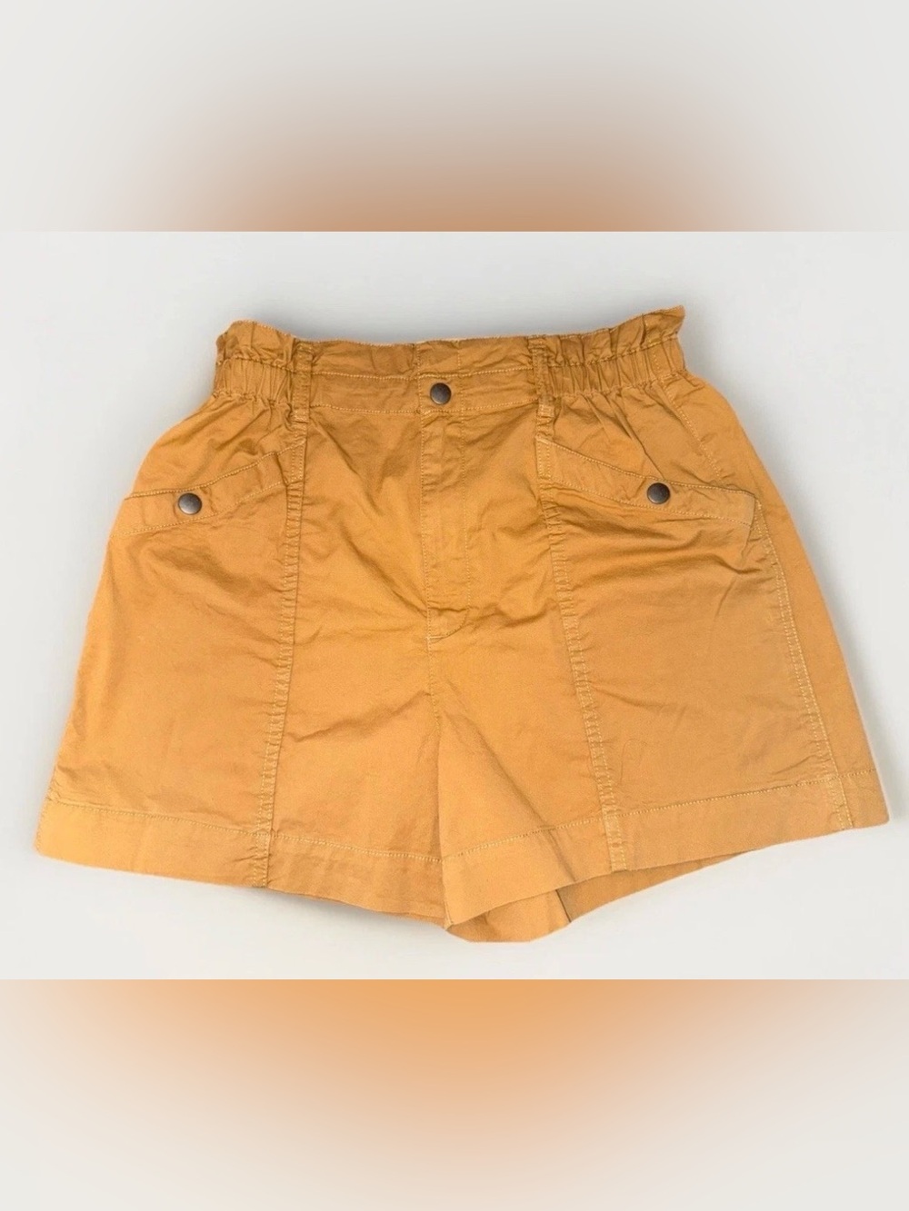NWT Madewell Mustard Yellow High-Waist Utility Shorts